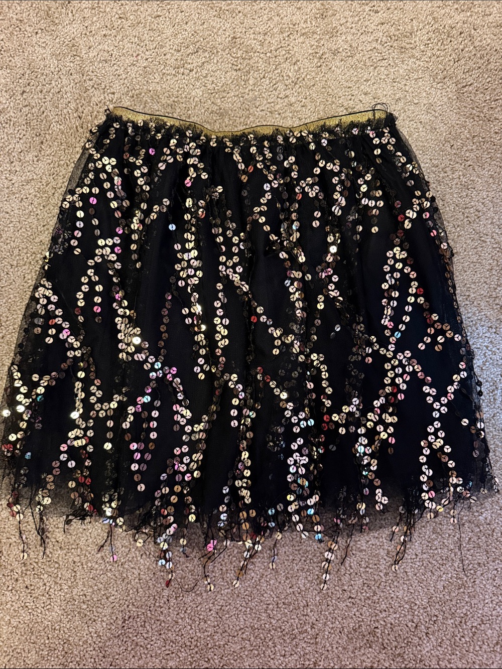 Hayden Girls Black Sequin Tulle Party Skirt